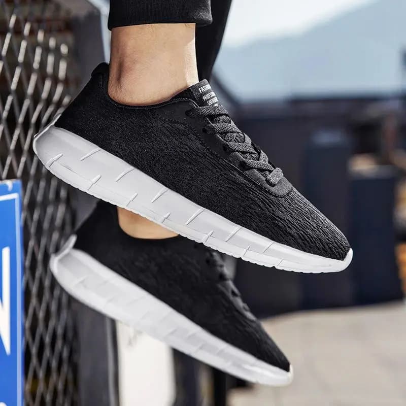 Men's Height Increasing Sneakers Breathable Casual Sport Shoes Black Invisible Elevator Shoes Lightweight Walking Footwear