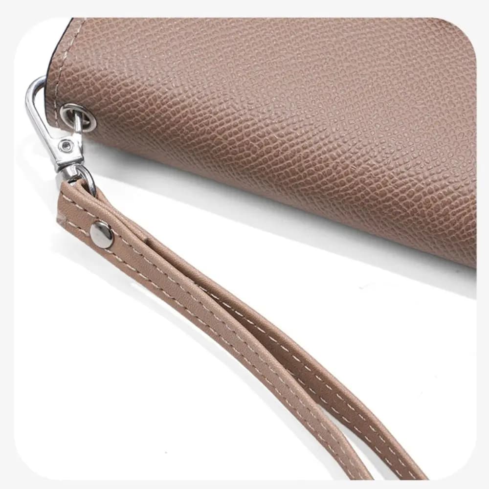 Portacarte in PU con Cinturino da Polso, Custodia per Passaporto, Portafoglio da Viaggio Multifunzionale, Porta Carte, Clip per Passaporto, Accessori da Viaggio