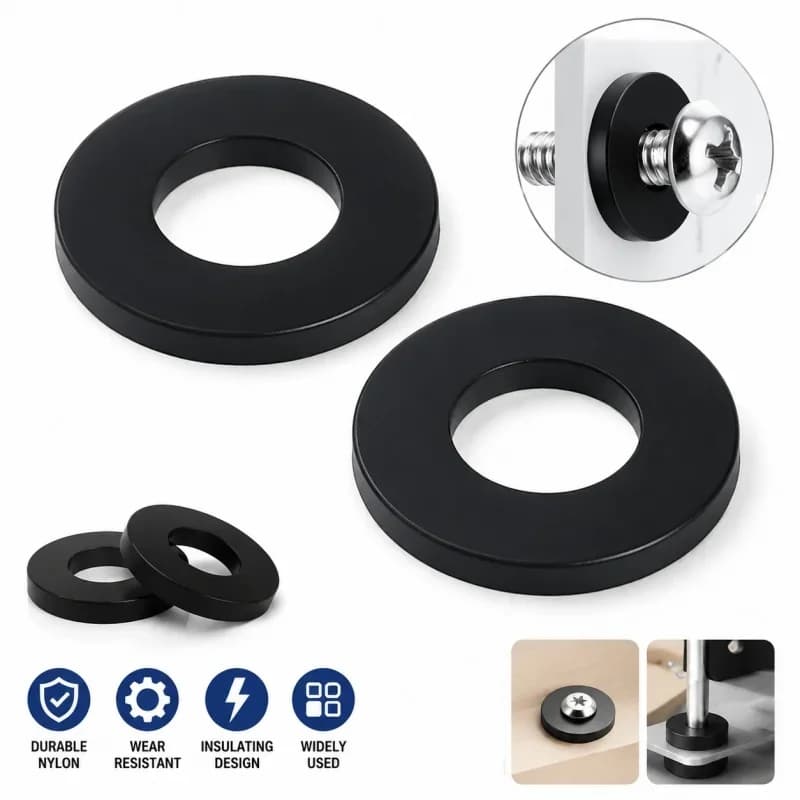 60 Pieces Plastic Hinges Rings, Interior Hinges Washers from 0.5-1,2mm, 15mmx10mm, Insulating Gaskets for Superior and Lower Doors
