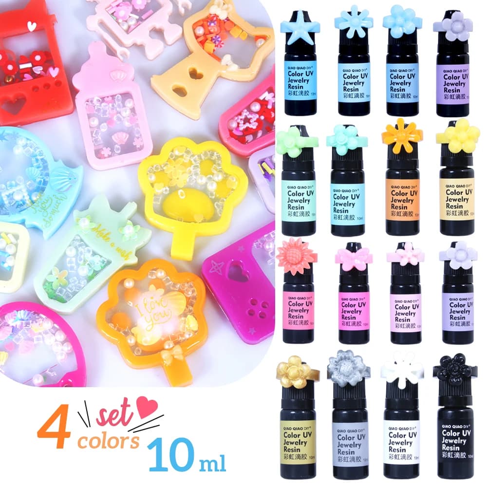 Resina UV colorata, resina UV colorata a basso odore e con bolle minimali, adatta per colata e rivestimento in resina, creazione di gioielli e altro.