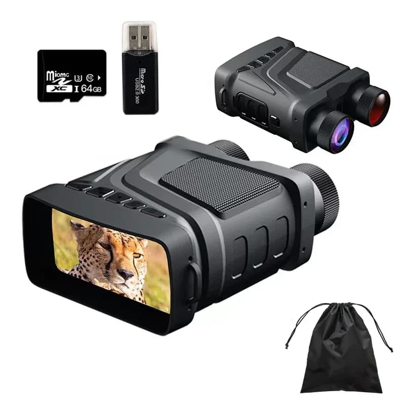 Binocolo ricaricabile per visione notturna Telecamera a infrarossi HD 5X Zoom digitale Telescopio Occhiali per caccia all'aperto Viaggi in campeggio