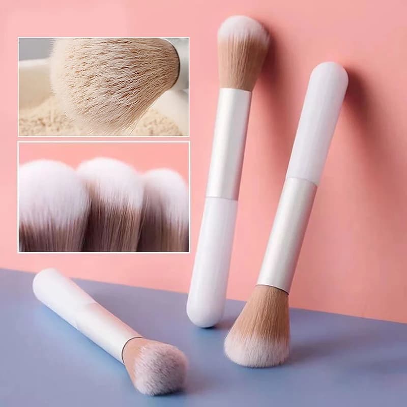 -1 pennello per trucco multifunzionale con manico rotondo, pennello professionale per fondotinta in polvere, pennello per fard, accessori cosmetici-