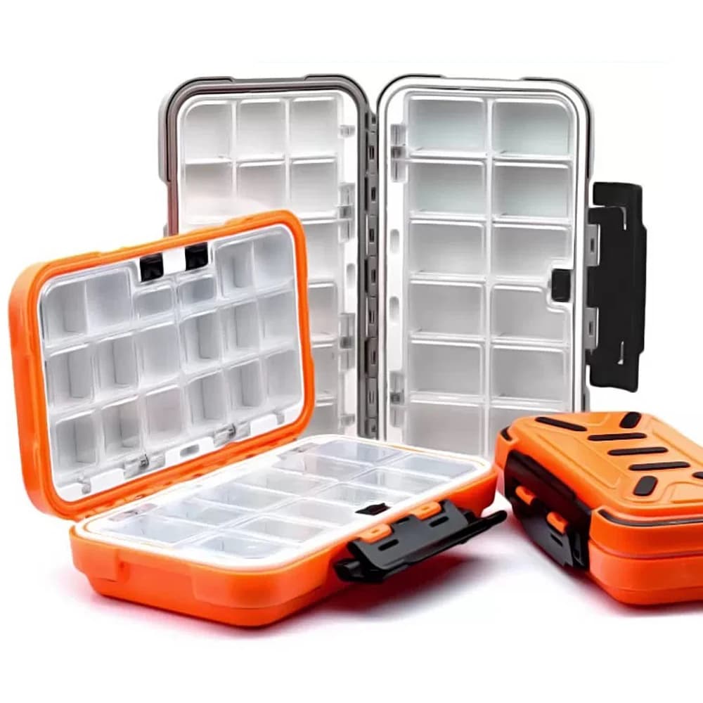 Accessori per la Pesca, Scatola Porta Attrezzi da Pesca, Contenitore Portatile per Attrezzatura e Esche Artificiali