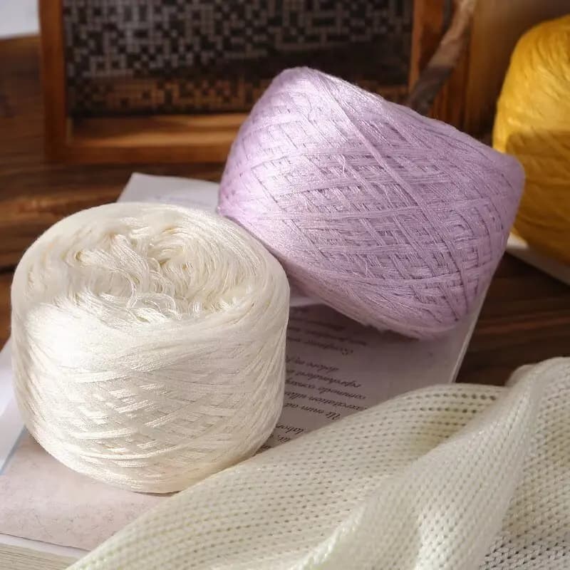 Filato in cotone acetato da 100g, puro cotone, seta di gelso estiva per neonati, ago fatto a mano, uncinetto, gomitolo di filato per scialle