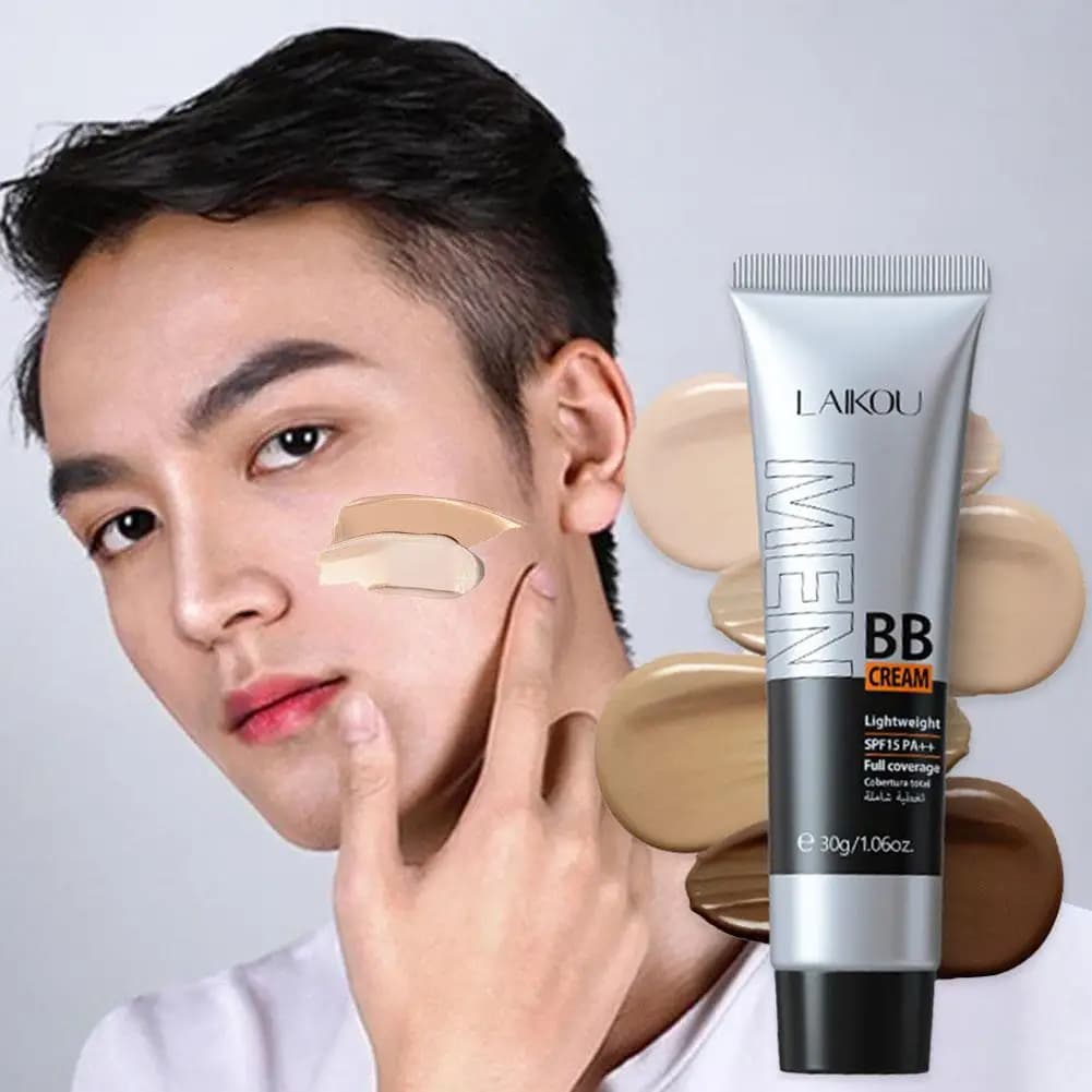 BB Cream For Men Full Cover Face Corrector Long-Term Makeup Foundation Waterproof Men's Liquid BB 30g