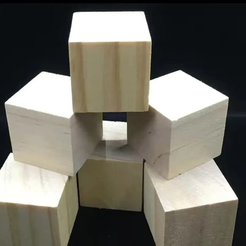 33 blocchi di legno bianchi da 2,5x2,5 cm, lisci, per cubi fotografici e stampa