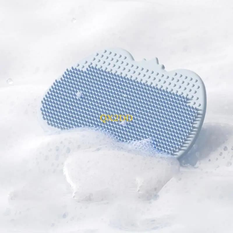 QX2D Baby Silicone Shampoo Brush Soft Scalp Massage Tool Shower Cleaning Tool Dirt Remover Hair Care Essential Device