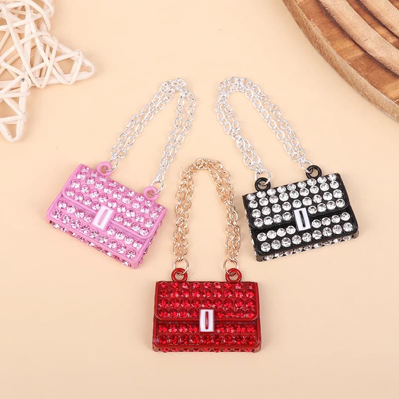 Borsa per bambole alla moda con catena in metallo, borsa per bambole, borsa per la spesa in miniatura per accessori di vestiti
