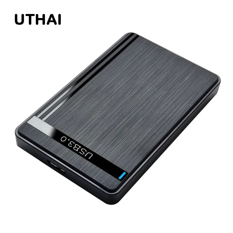 UTHAI Porta seriale meccanica a stato solido SSD da 2,5 pollici Micro interfaccia SATA senza attrezzi Custodia per disco rigido mobile esterno USB3.0/2.0