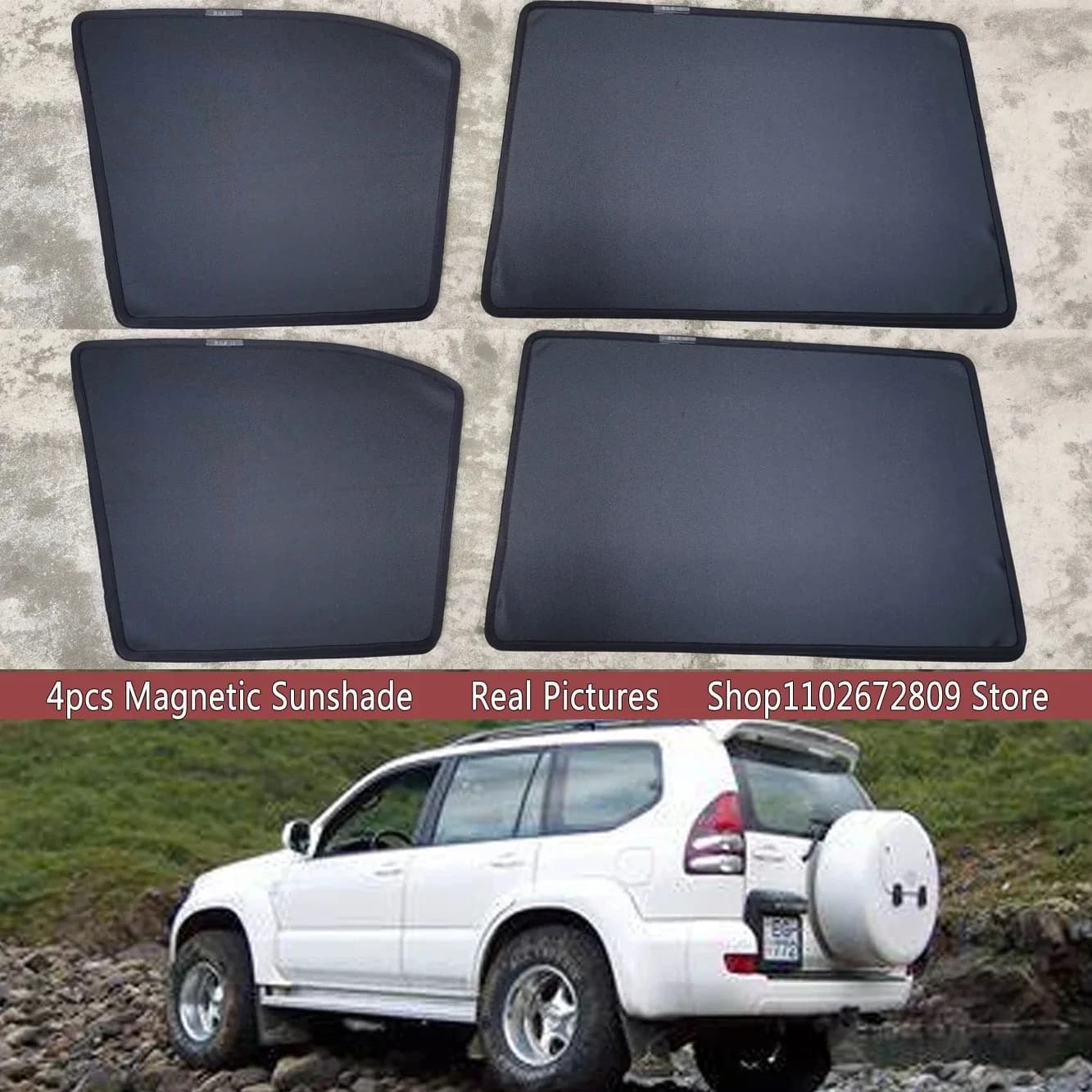 Parasole magnetici per auto, tendine parasole per telaio del parabrezza per Toyota Land Cruiser Prado J120 120 2002 - 2009 Accessori