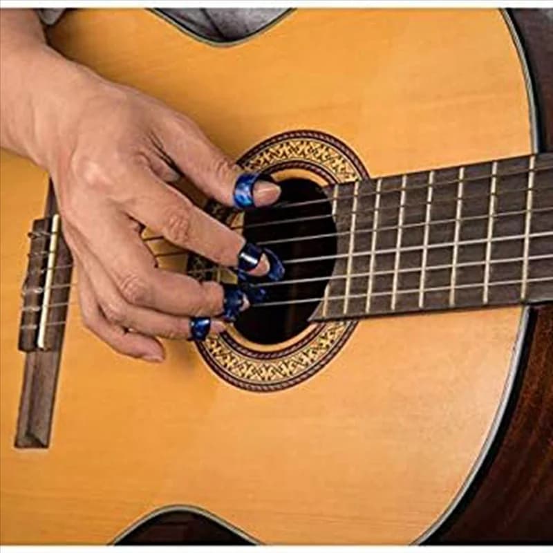 Plettri per dita HOES, plettri medi e piatti, plettri per chitarra in celluloide (24 plettri)