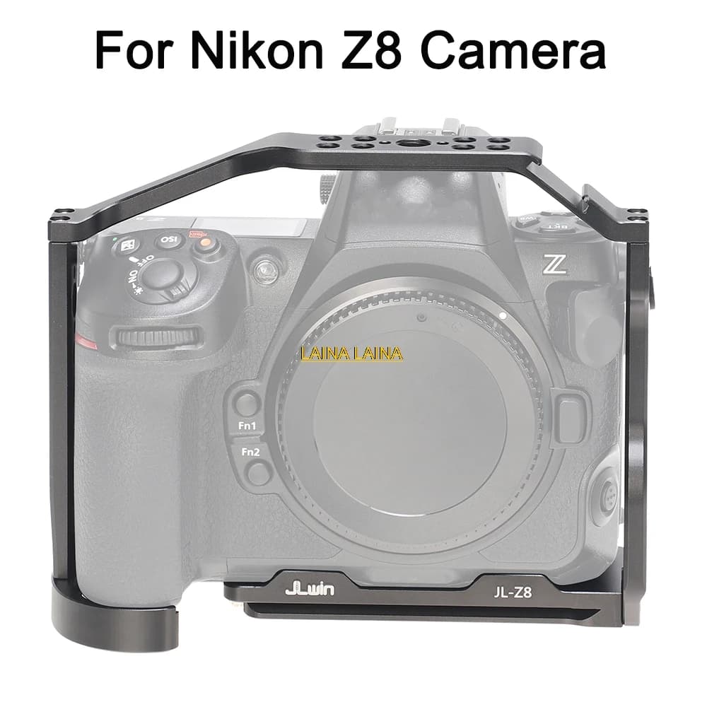 Camera Cage For Nikon Z8 Aluminum Alloy Full Protects 1/4"-20 Threaded Hole Camera Cage with Quick Release Plate Mount Tripod