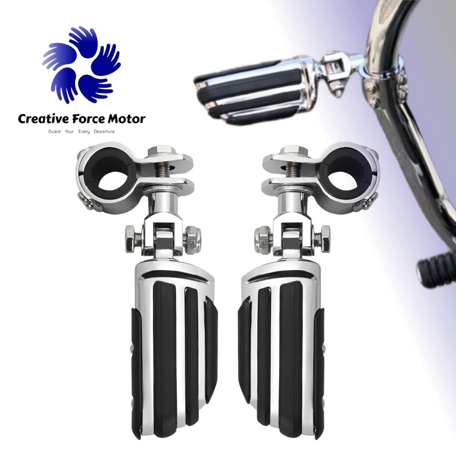 Pedane per barre da 1" 1,25" Morsetto di montaggio per autostrada Poggiapiedi per moto Per Harley Yamaha Honda Suzuki Road King Street Glide Electra Glide Fat Boy Softail Slim FLS Low Rider accessori per moto