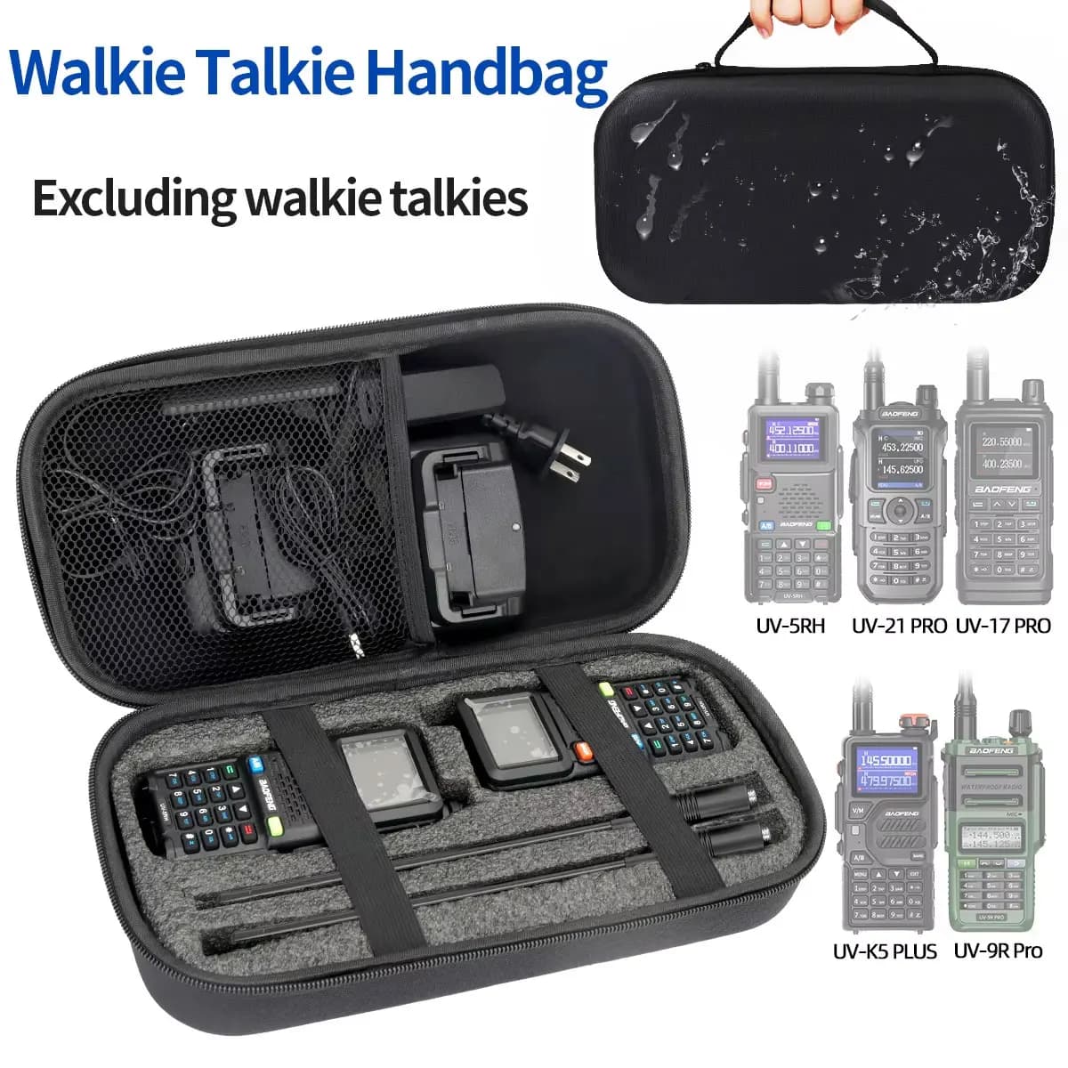 Baofeng UV-21 PRO Walkie Talkie Transport bag Storage bag for UV-K5 PLUSUV-5RH UV-9R UV-17 PRO Radio bidirectional