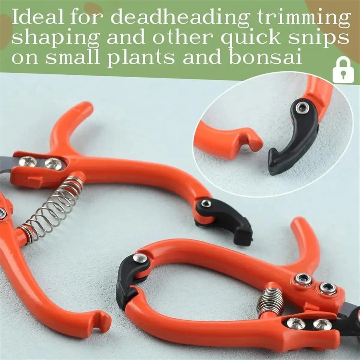 Garden Scissors in Steel, Cutters Without Stress for Trees, Flowers and Shrubs, Professional Garden Tools