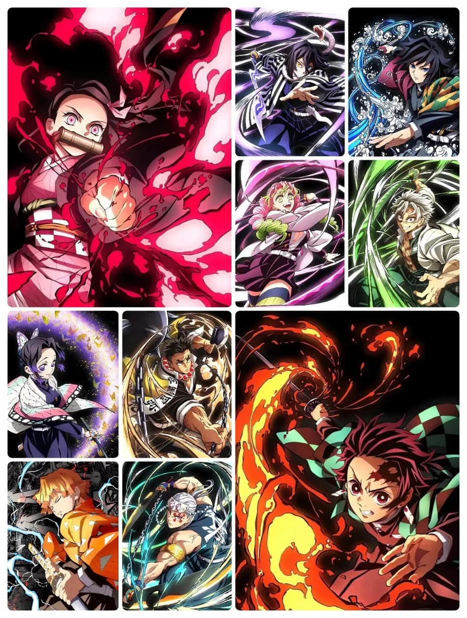 Anime Demon Slayer Diamond Painting 5D Full Drill Anime Character HD Wall Art DIY Kit for Living Room Bedroom Decor