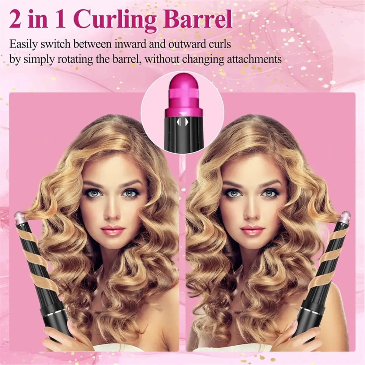 Conical iron barrels long hair curling Large round brush for FlexStyle curling iron with automatic winding