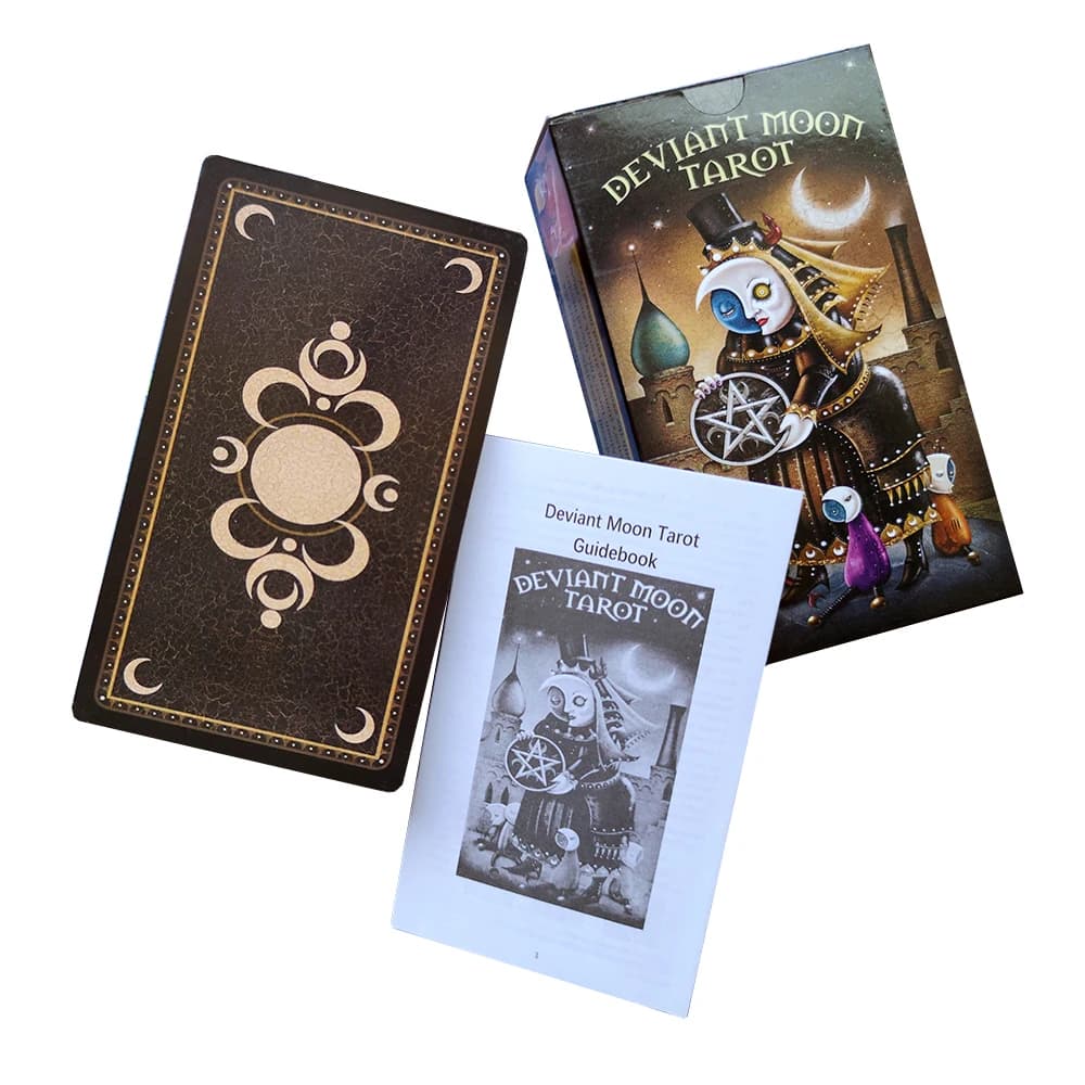 12 x7cm nuove carte dei tarocchi devianti Moon divinazione per principianti con giochi da tavolo per guide