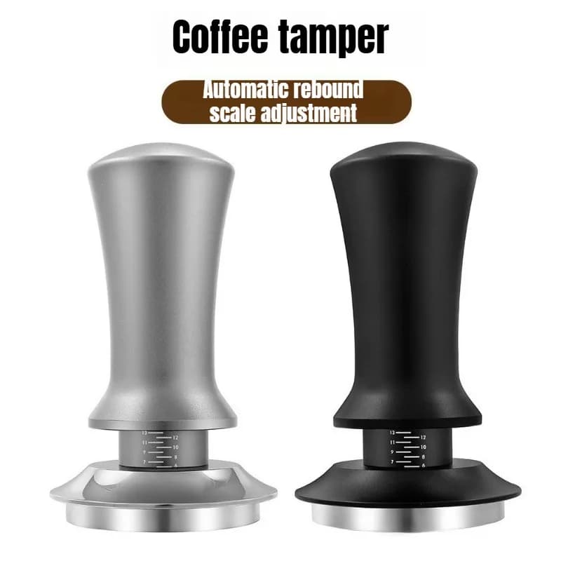 51/ 53/58mm Black Coffee Hand Tamper Stainless Steel Base Professional Espresso Press for Coffee Machine Barista Tool