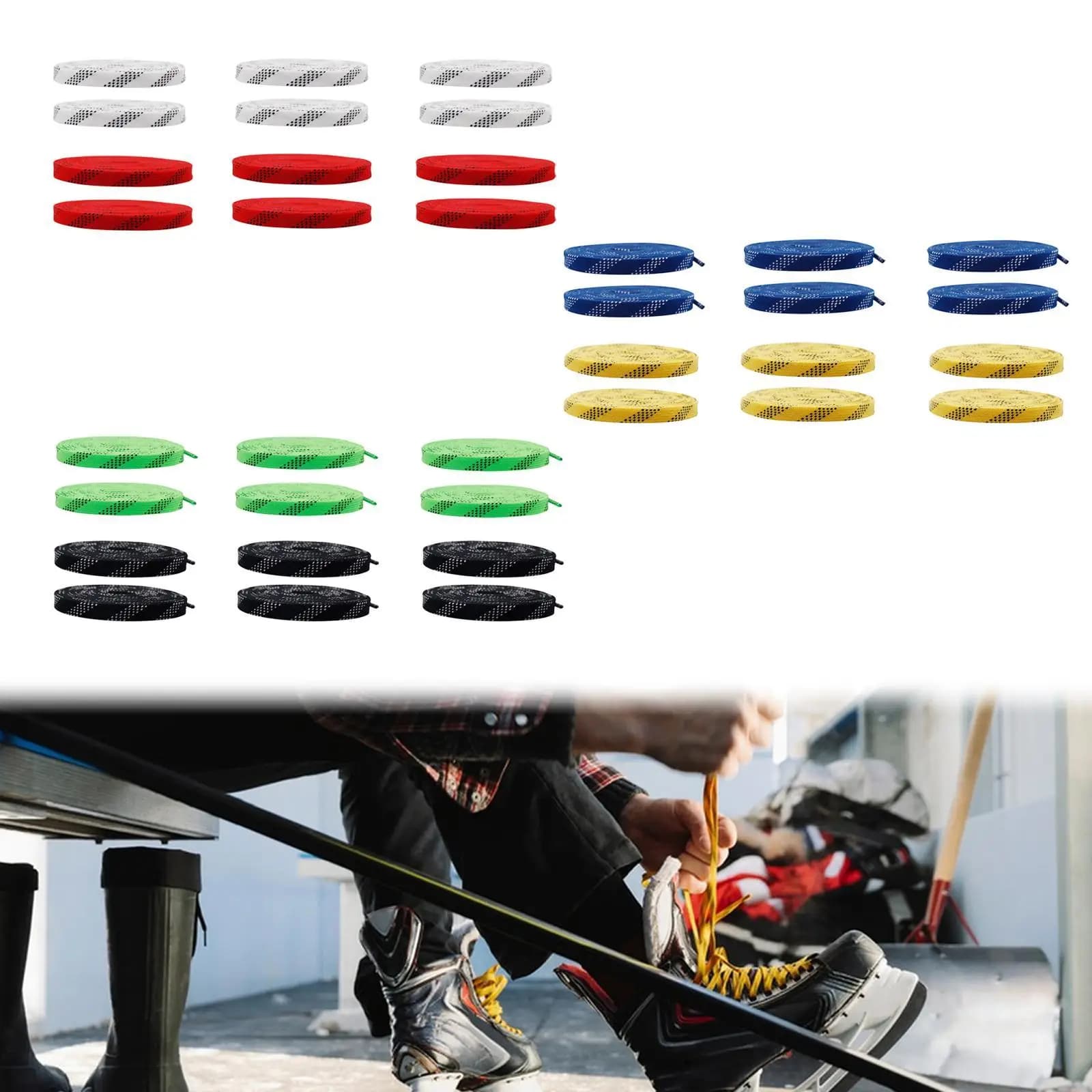1 paio di lacci piatti larghi 1 cm per pattini da ghiaccio, accessori per scarpe da pattinaggio artistico