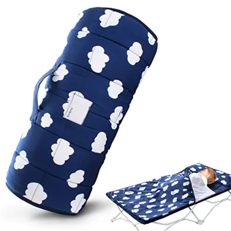 Materassino con cuscino e coperta in pile per lettino da viaggio Regalo My Cot/Joovy, super morbido e delicato sulla pelle, perfetto per dormire.
