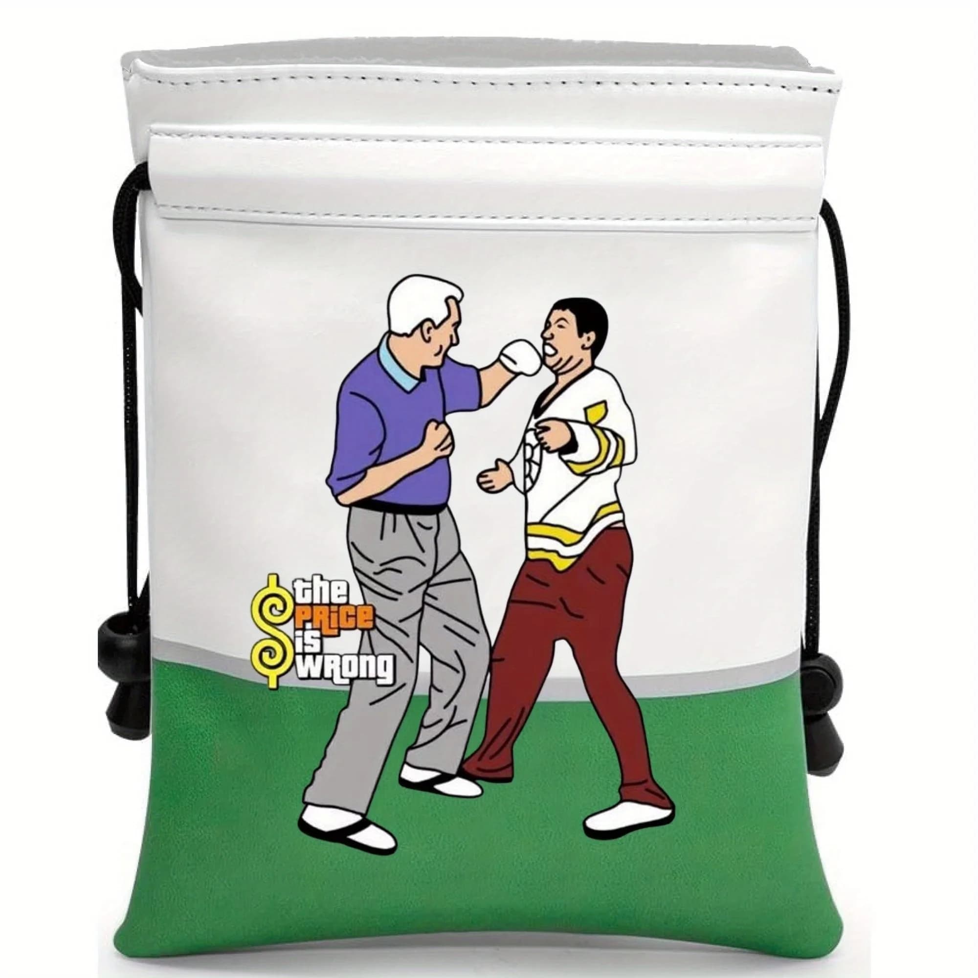 Divertente custodia per oggetti di valore da golf Custodia da golf in pelle PU con chiusura a coulisse Borsa per palline da golf Borsa per palline portatile da golf