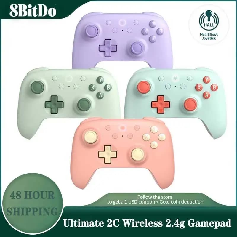 8BitDo Ultimate 2C Wireless Game Controller，2.4G Gamepad with Hall Effect for PC,Windows 10 11,Steam Deck,Raspberry Pi,Android