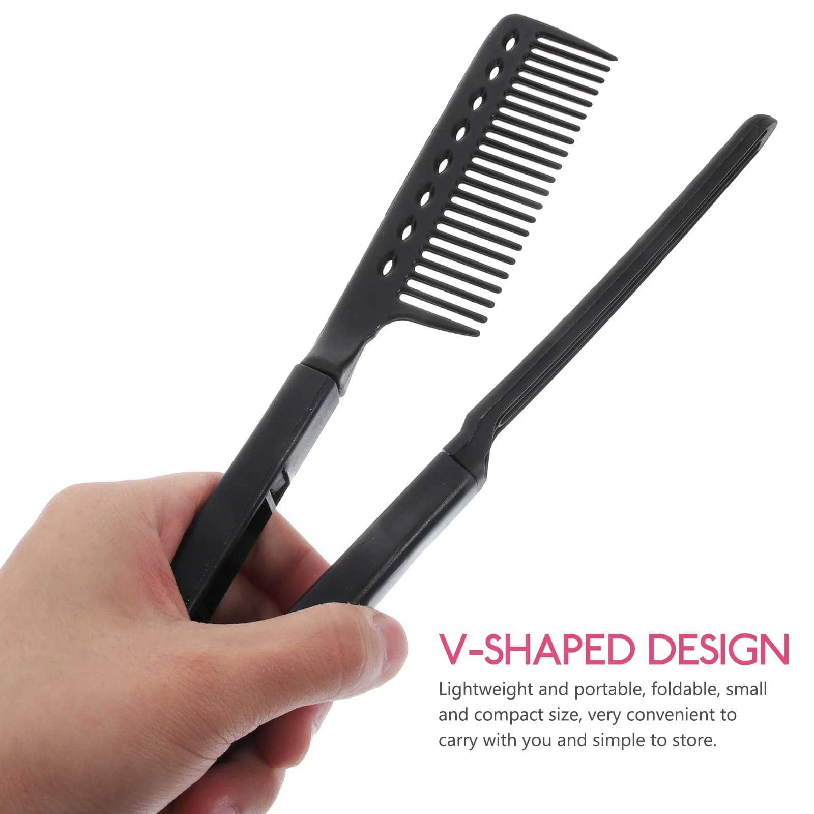 V-shaped folding smoothing comb Hair plate comb for salon Pettini for light and durable hair plate