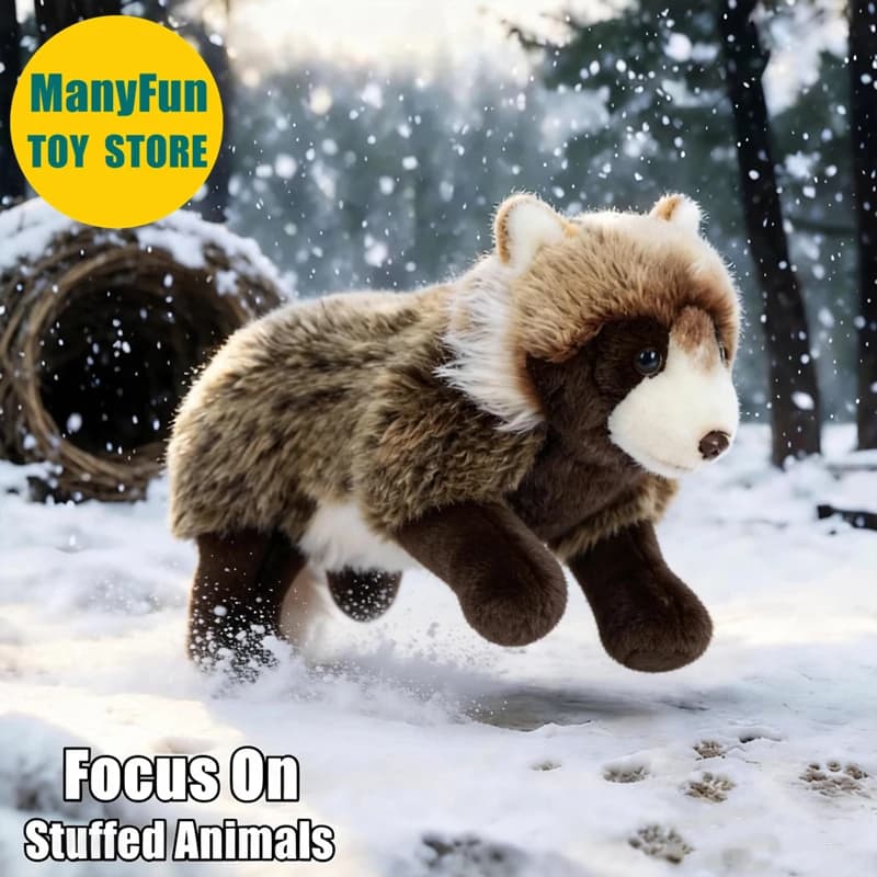Peluche Realistico di Cane Procione, Giocattolo Morbido Tanuki, Bambola di Simulazione, Regalo per Collezionisti