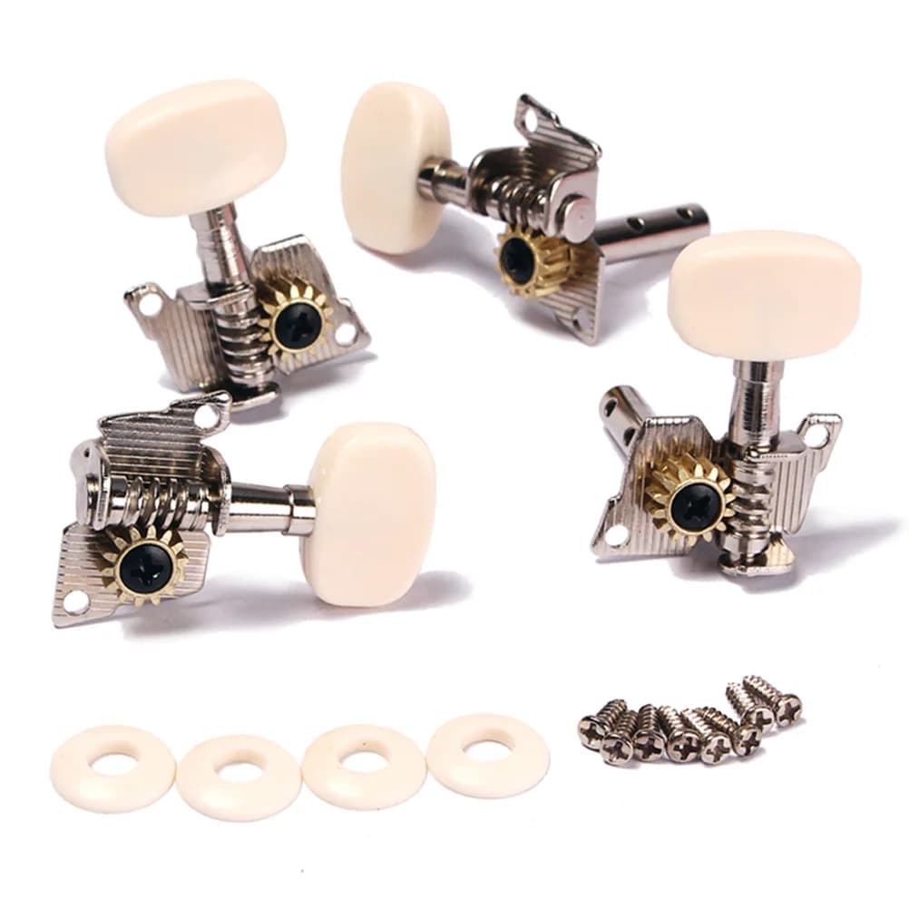 Due su una tavola piroli per ukulele teste di macchine parti di chitarra accessori corde strumenti musicali durevole affidabile facile
