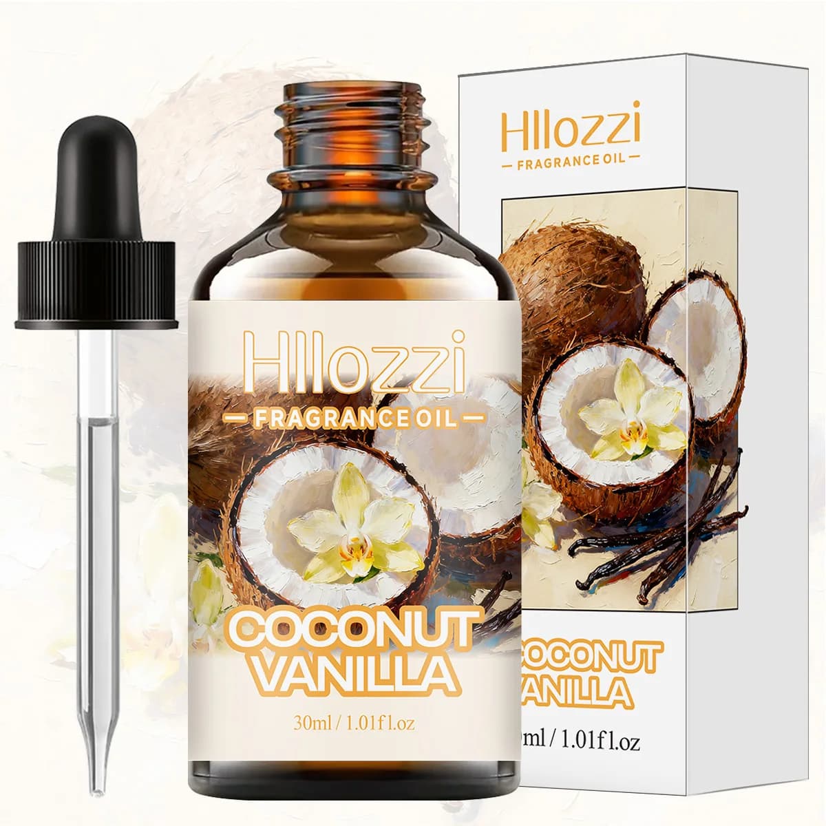 Olio profumato al cocco e vaniglia: per aromaterapia, diffusione, fragranze e candele profumate.