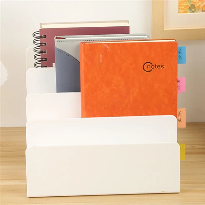 SOFT-Organizzatore di file da tavolo, classificatore di cartelle per riporre oggetti da scrivania a 4 partizioni e accessori per dispositivi elettronici di cancelleria per posta