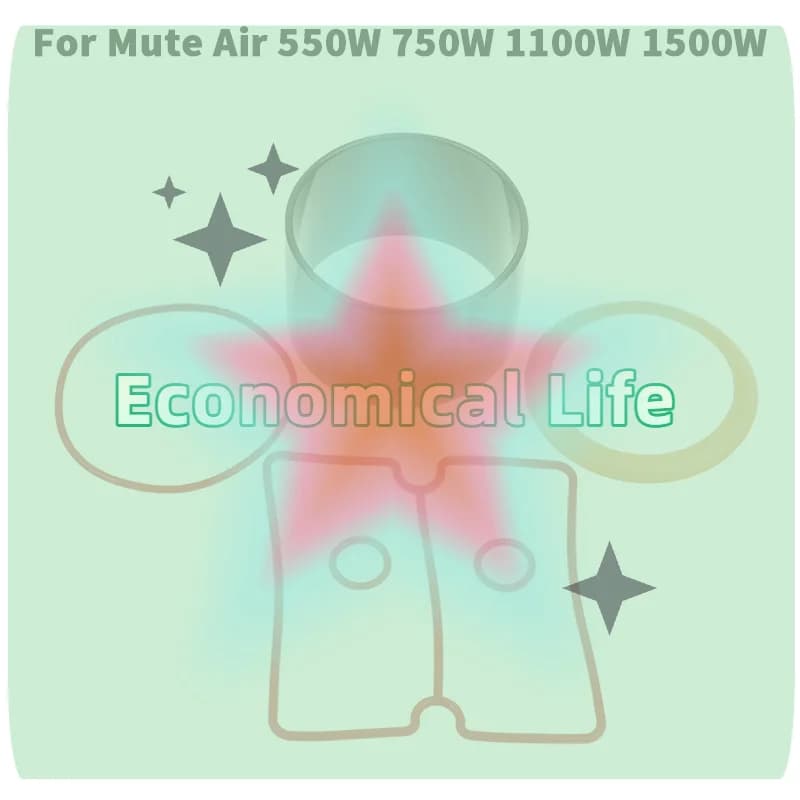[MOA] 1 Set Pompa Vuoto Senza Olio Silenziosa, Compressore d'Aria, Cilindro, Pistone, Kit Anelli Cilindro per Compressori Silenziosi 550W 750W 1100W 1500W