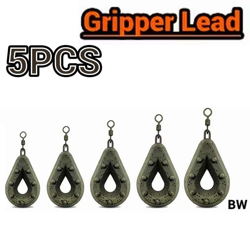 5 Pezzi Piombi a Goccia per Pesca alla Carpa, Pesi da Pesca Cavi Rivestiti per Lanci a Lunga Distanza e Allestimento Rig per Carpa