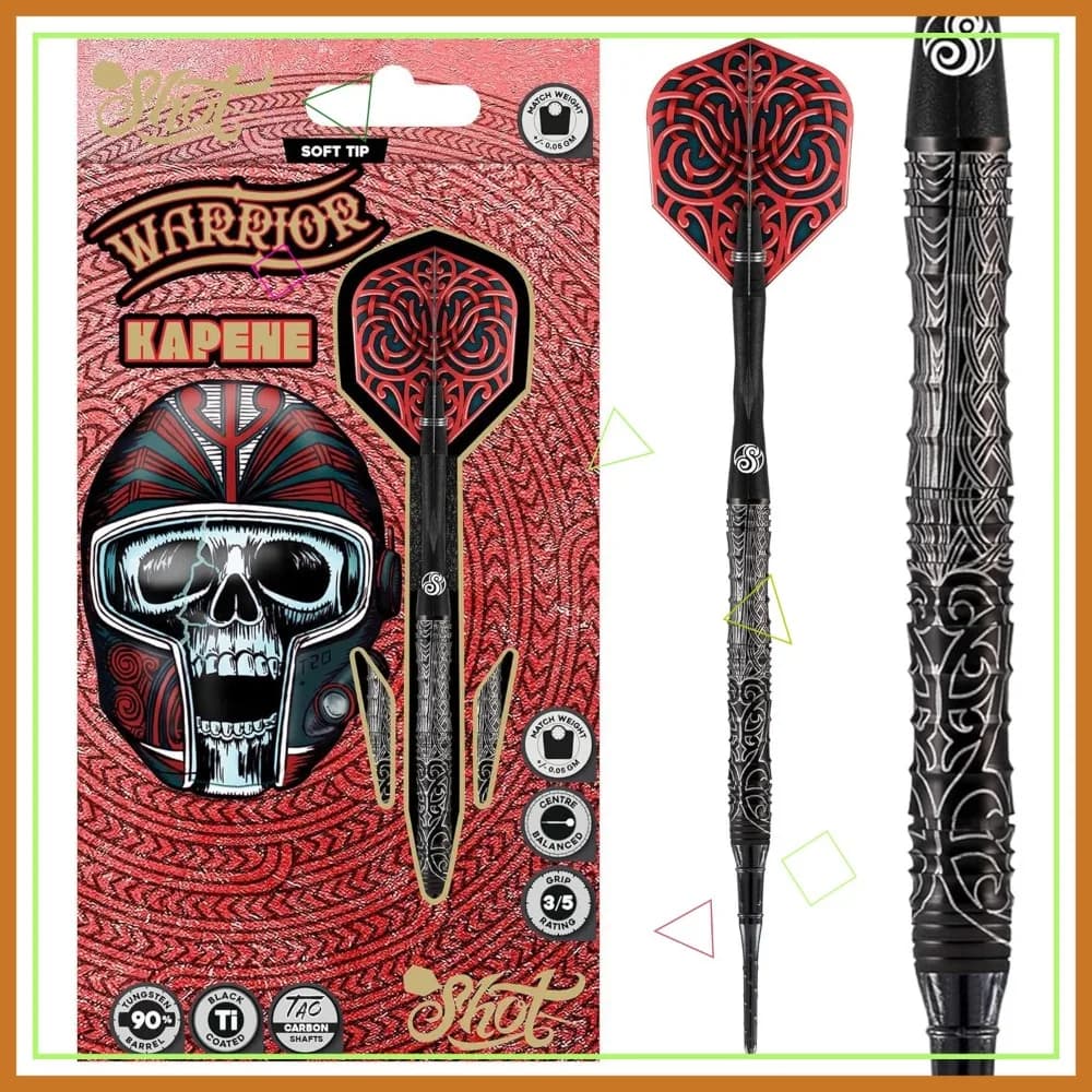 Set di Freccette con Punta Morbida in Tungsteno 90%, 18g/20g, Bilanciamento Centrale, Realizzate a Mano in Nuova Zelanda, Freccette con Punta in Plastica