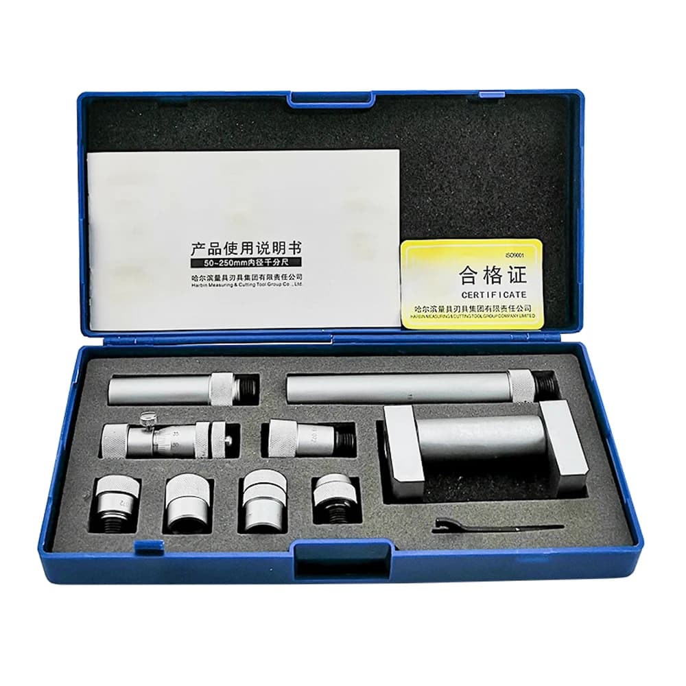 Micrometro interno con asta segmentata e staccabile 50-250、50-600 mm Struttura meccanica, incisione laser