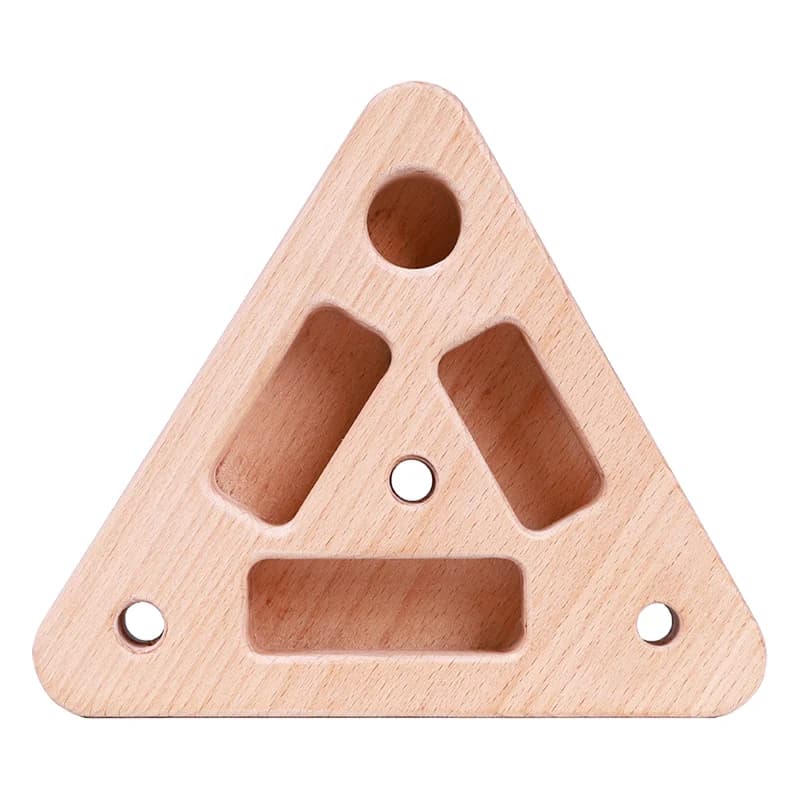 Two portable stone boards with traction bars, which can be used as climbing boards with edges and pockets.