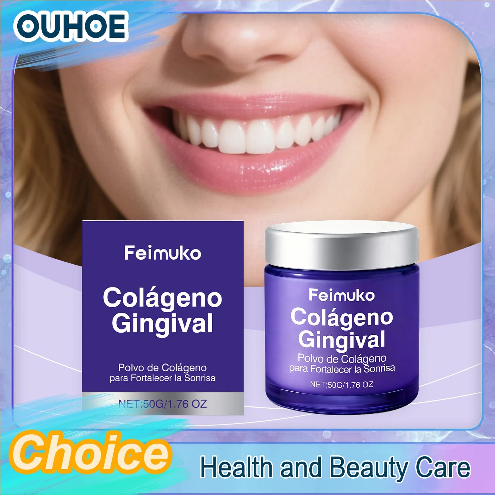 Collagen Powder for Denti Care, Disposal Repair, Fresh Alito, Whitening, Caries Prevention, Macchie and Odori Removal, Dentale Detergent