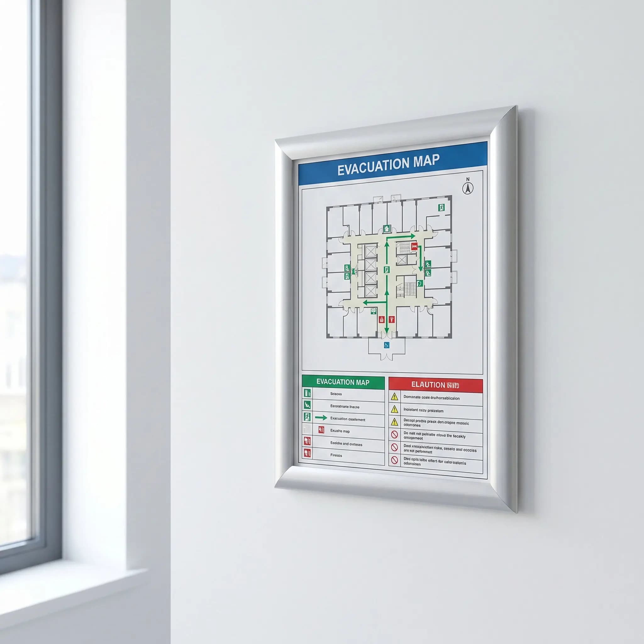 Snap Open Sign Holder A4 Aluminum Alloy Picture Frame Elevator Advertising Frame Wall Mounted Poster Holder 12.99x9.45 Easy