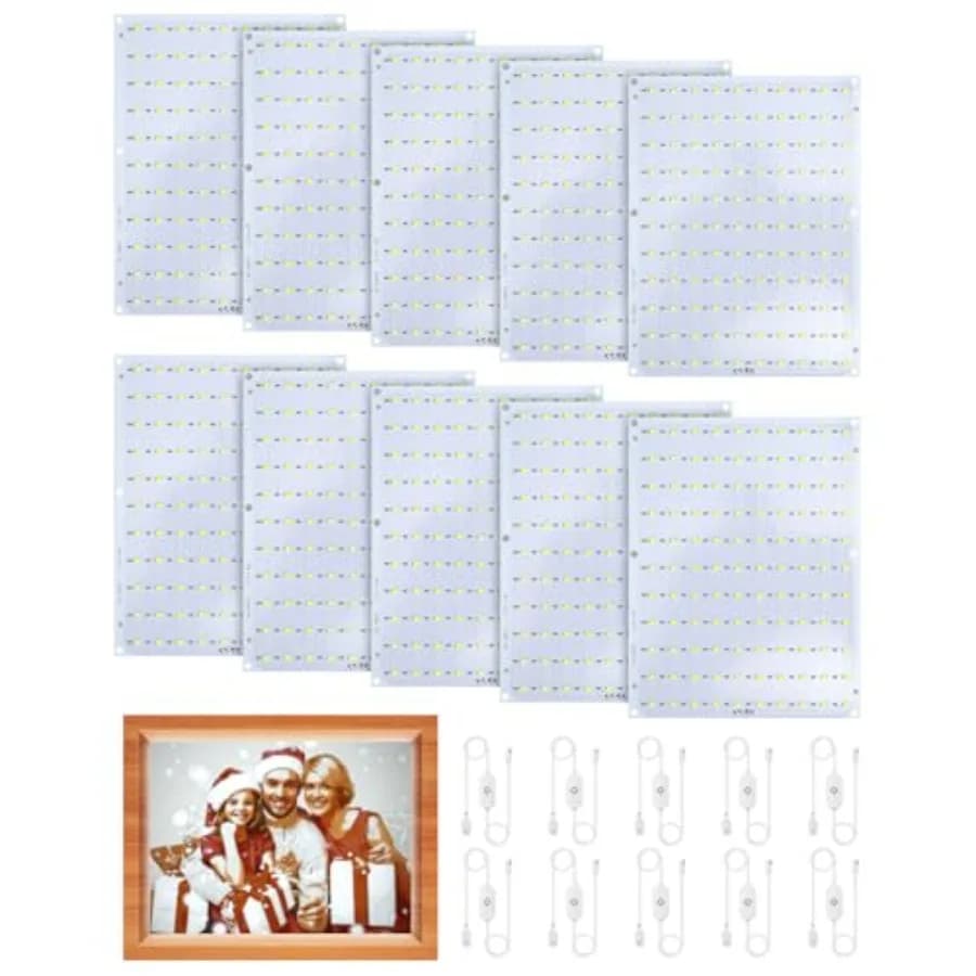 Kit Scheda LED per Retroilluminazione Lithophane per BambuLab Sunlu, Filamento CMYK Monocromatico PETG PLA, per Lithophanes Stampati in 3D, 156x120mm 6500K