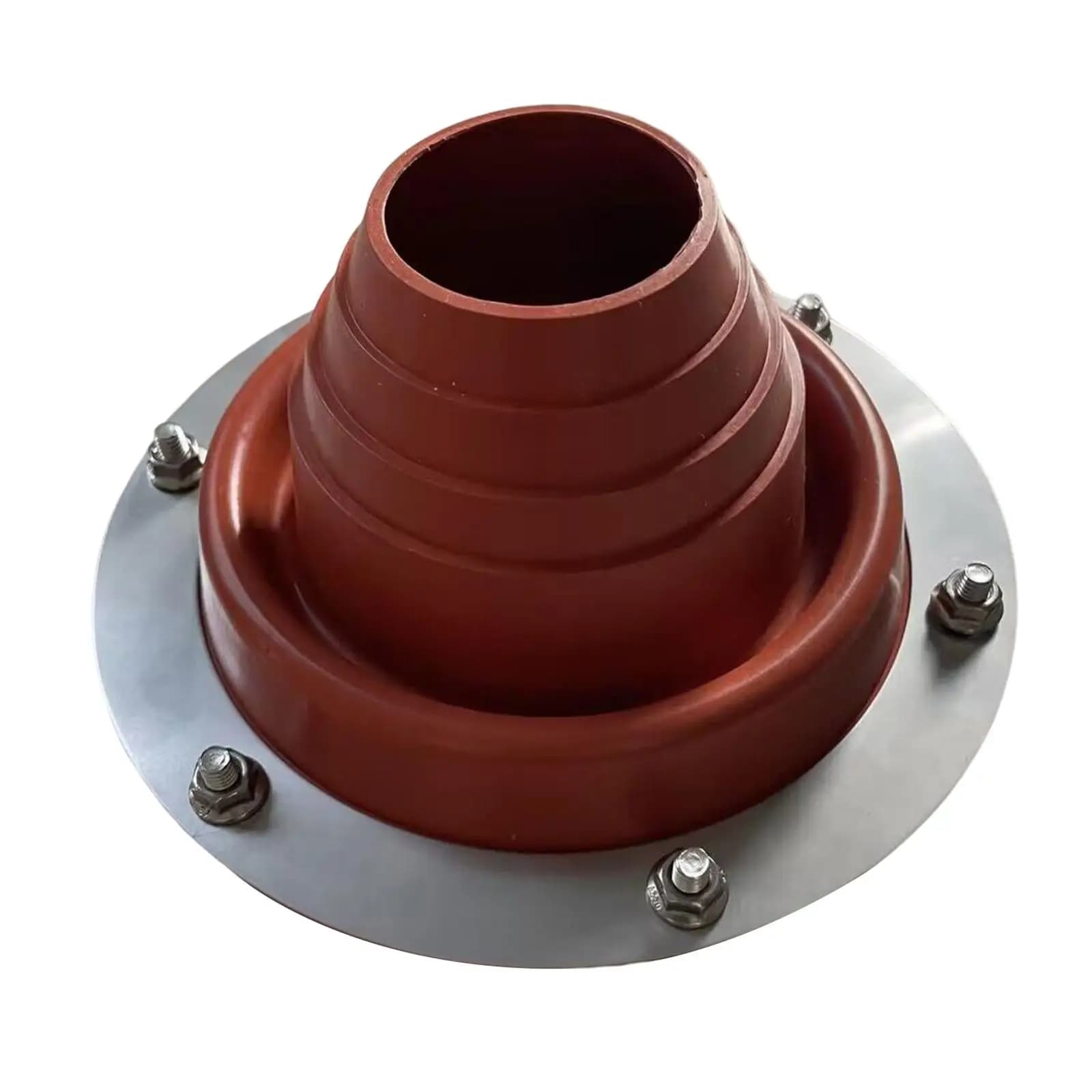 Silicone handpiece for tent stove, high temperature resistant, for wood stove smoke tube, with round base and roof pipe fitting, for huts, outdoor camping, boats