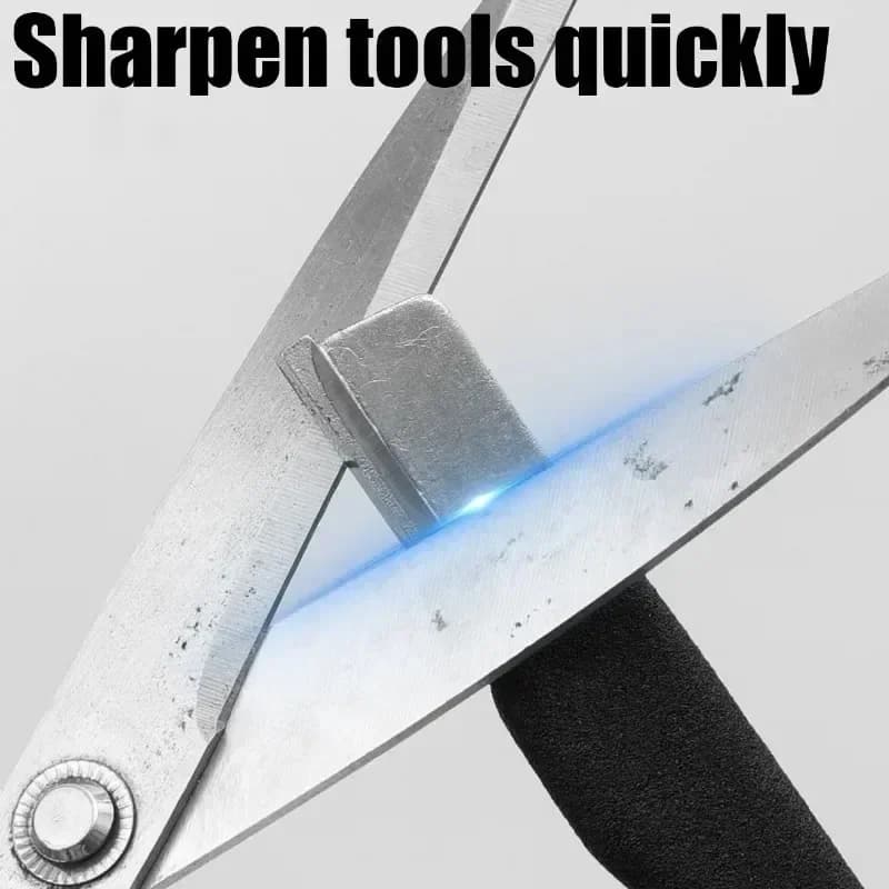 1/2Pcs Knife Pruning Sharpening Stone Portable Handheld Garden Shear Scissors Sharpener with Lid Pocket Speedy Sharp Knife Tools