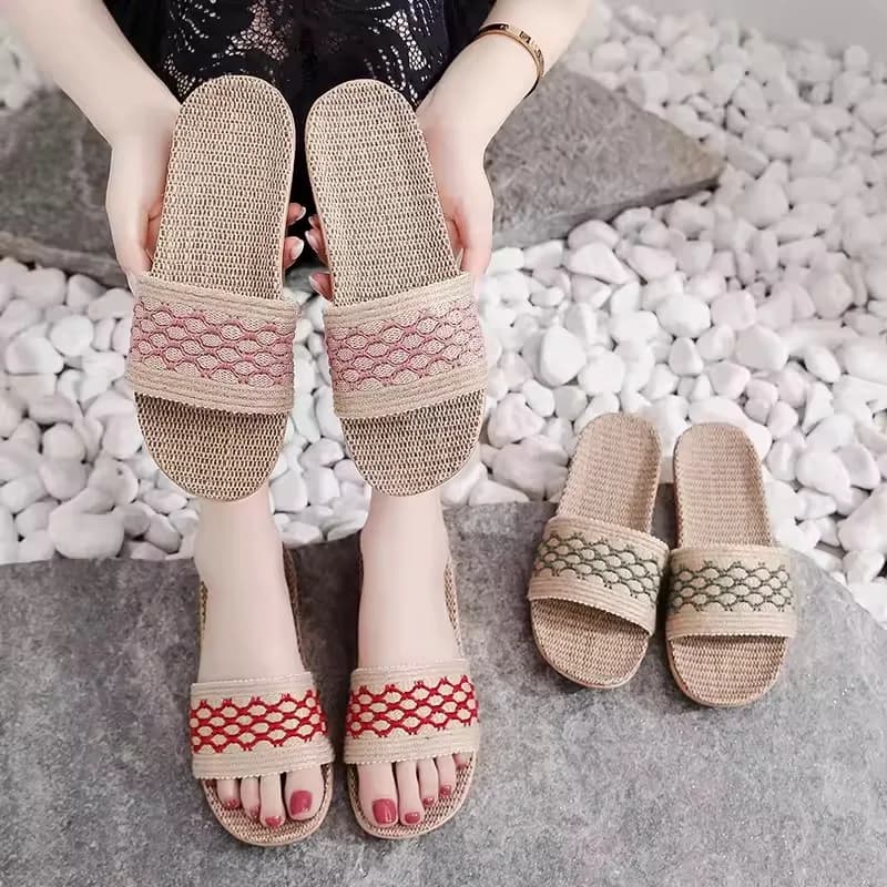 Ciabatte da casa estive da donna e da uomo, nuove ciabatte casual in lino con cinturino, sandali infradito da donna 2026