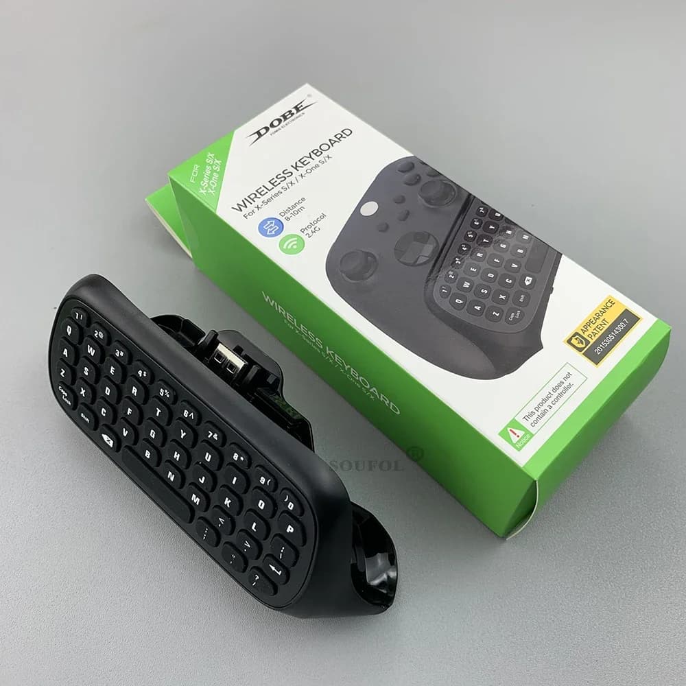 Mini Tastiera Wireless 2.4Ghz per Controller, Chatpad da Gioco con Jack Audio/Auricolare per Accessori Controller Xbox Series X/S