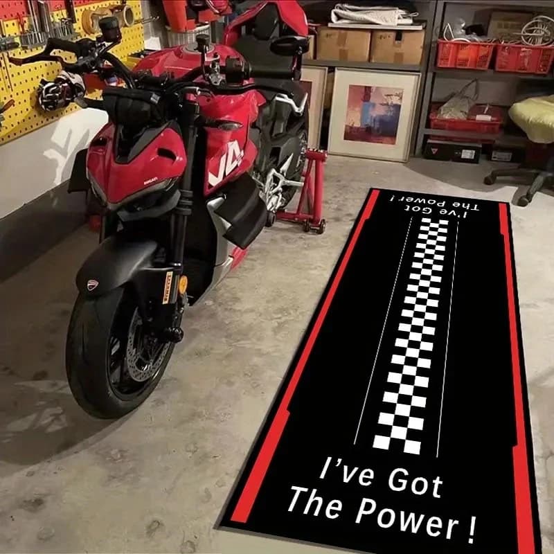 Tappeto per Moto VIKAMA Antiscivolo e Antigrasso, Tappetino da Garage, Tappeto Espositivo per Moto, Tappeto per Corridoio e Camera da Letto, Arredamento Casa
