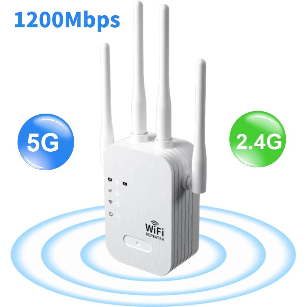 Ripetitore WiFi 1200Mbps Estensore WIFI wireless Ripetitore WiFi 5G 2.4G Amplificatore di rete dual-band Router WiFi di segnale a lungo raggio