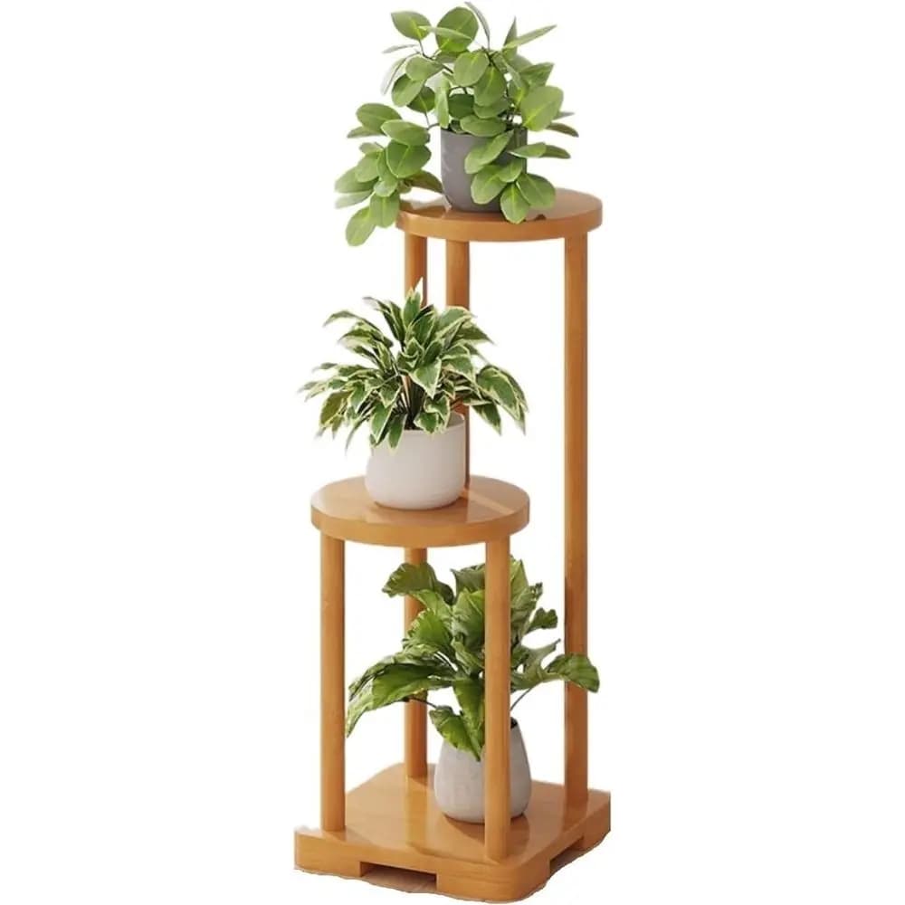 Support for plants in Bambù Rialzato: Versatile Scaffale Alto per Interni/Esterni per Piante in Vaso Multiple
