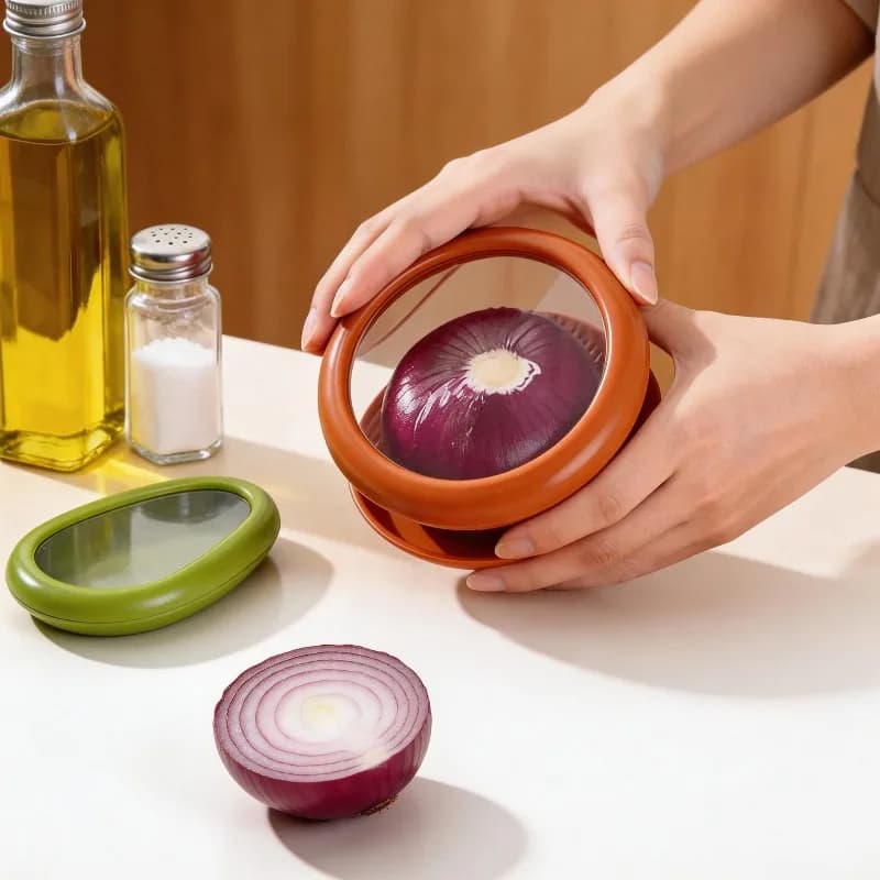 Contenitori per Alimenti Freschi da Cucina, Pods Riutilizzabili in Silicone Anti-Ossidazione per Frigorifero, Scatole per Mantenere Fresche Frutta e Verdura