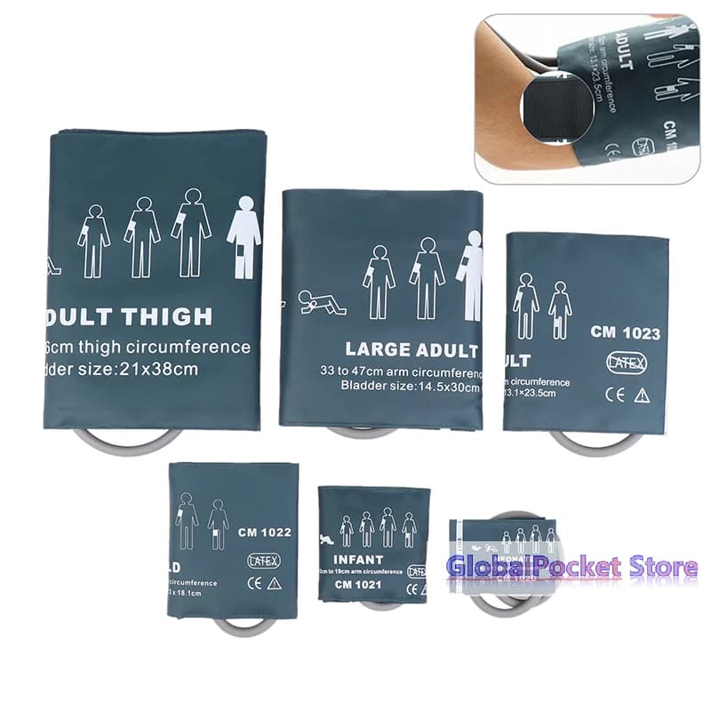 [TG823]Reusable 6 Size Of Nylon Cuff Sphygmomanometer Cuff Patient Monitor Cuff Cuff For Blood Pressure Monitor People Use Cuff