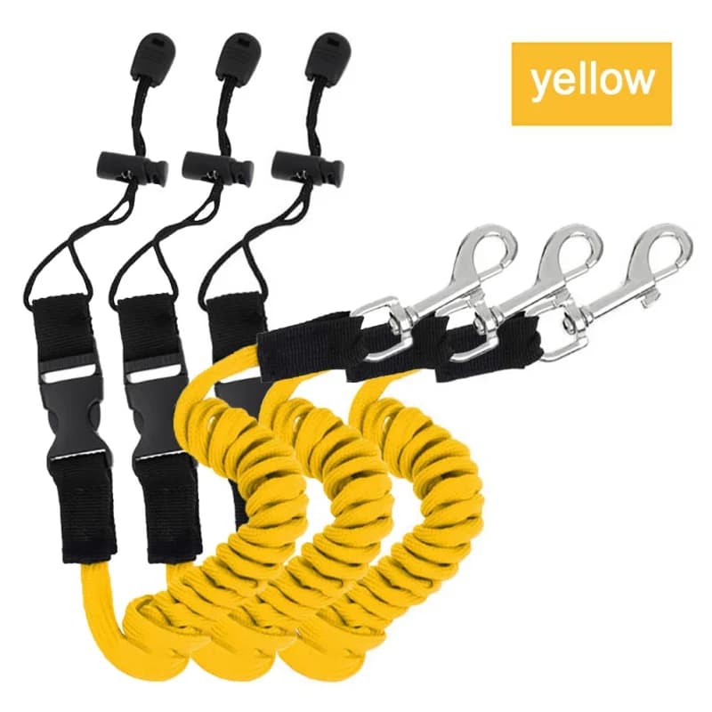 3PCS Elastico Regolabile Asta per Kayak Anti-Perso Corda Remo Paddle Guinzaglio Barca di Sicurezza Canna da Pesca Pole Cordini a spirale